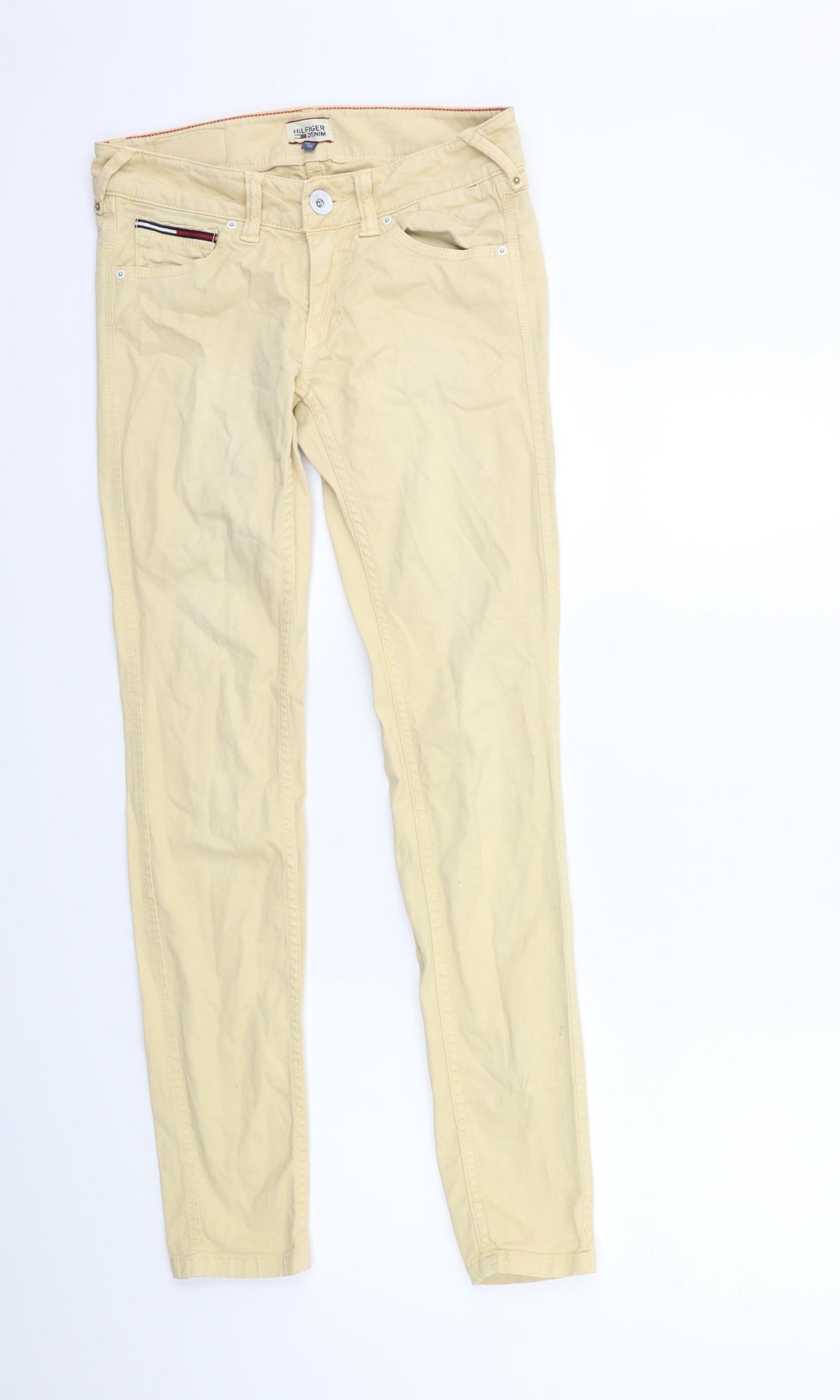 Tommy Hilfiger Womens Beige  Denim Skinny Jeans Size 26 in L30 in