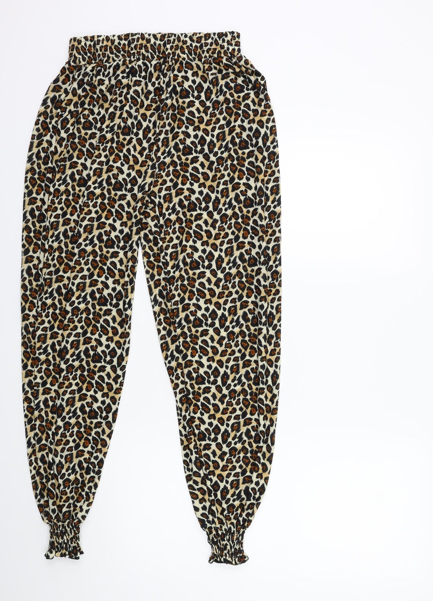 Preworn Womens Beige Animal Print  Trousers  Size 26 in L28 in