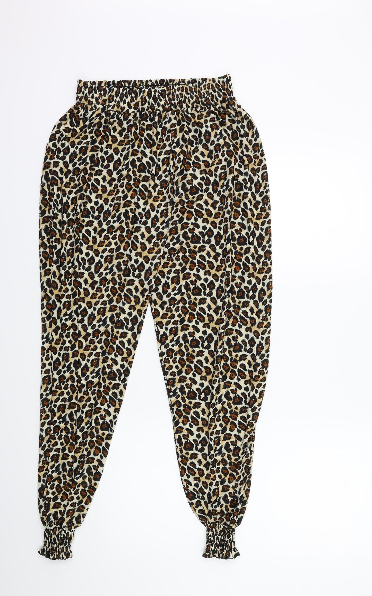 Preworn Womens Beige Animal Print  Trousers  Size 26 in L28 in