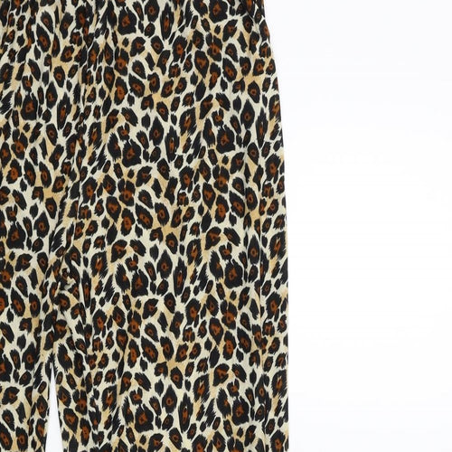 Preworn Womens Beige Animal Print  Trousers  Size 26 in L28 in