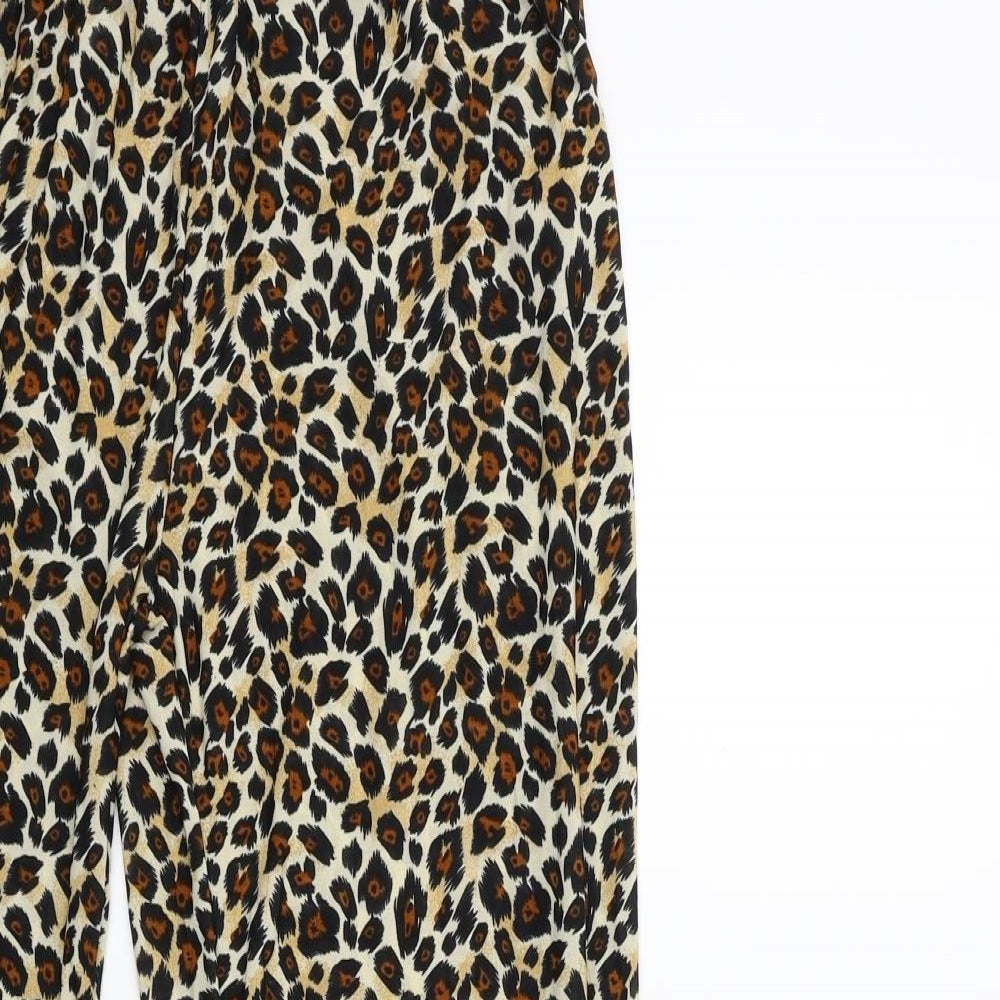 Preworn Womens Beige Animal Print  Trousers  Size 26 in L28 in