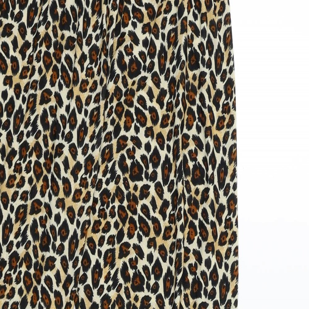 Preworn Womens Beige Animal Print  Trousers  Size 26 in L28 in