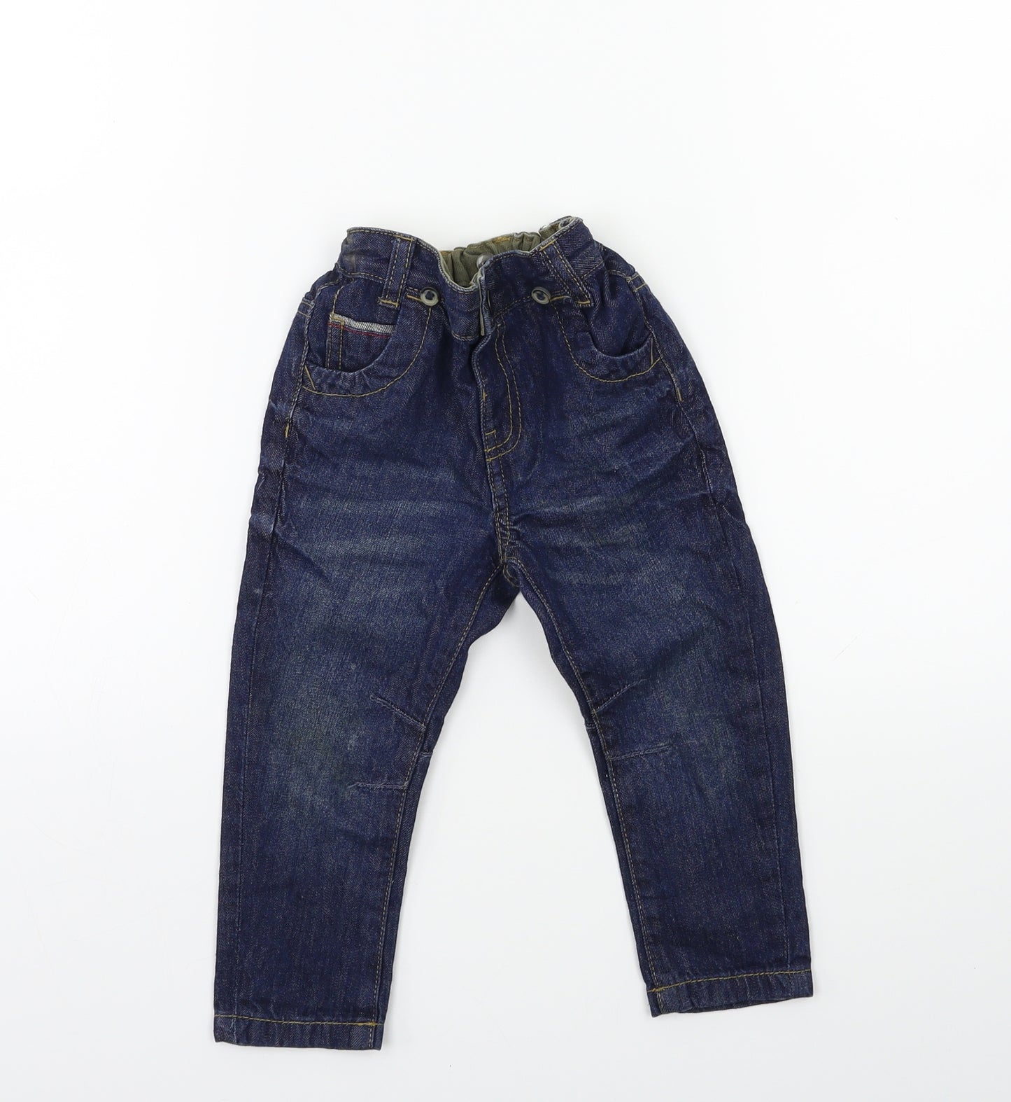 Matalan Baby Blue  Denim Cargo Jeans Size 12-18 Months