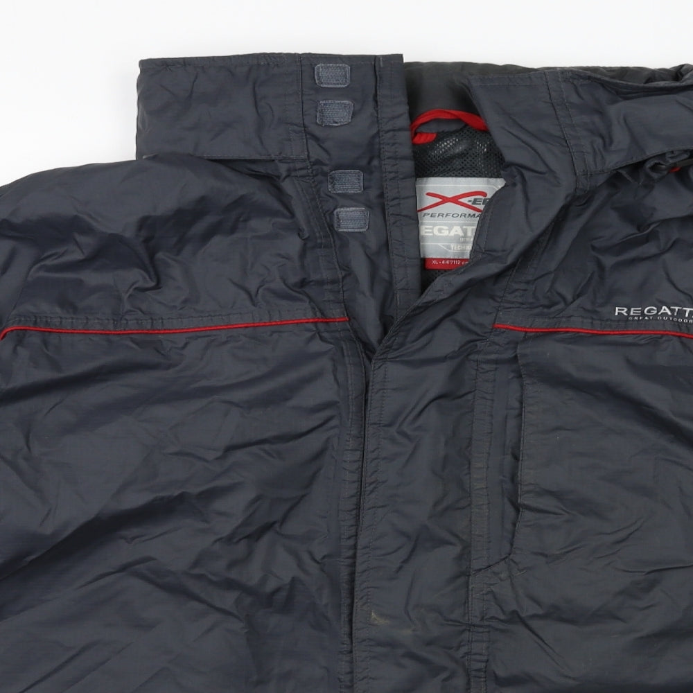 Regatta Mens Grey   Rain Coat Coat Size XL