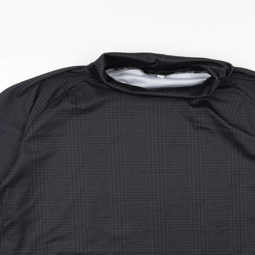 Preworn Mens Black Check   T-Shirt Size 2XL