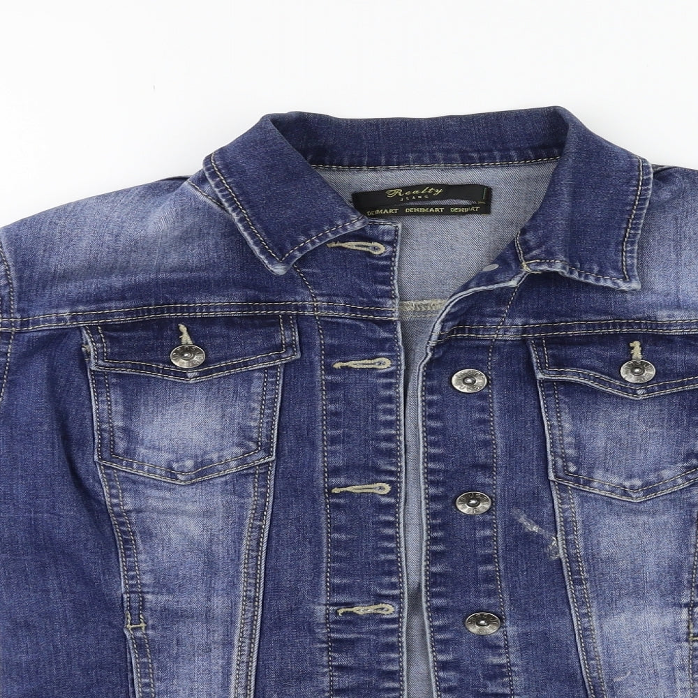 reality Womens Blue  Denim Jacket  Size S
