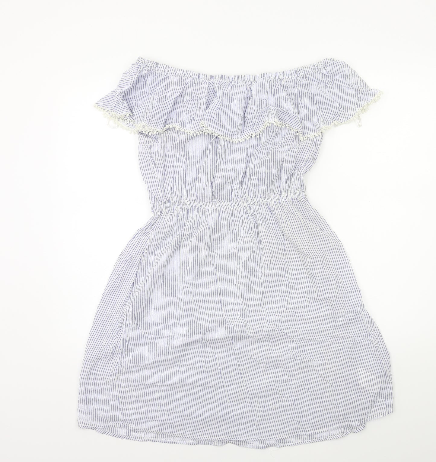 H&M Womens Blue Striped  Shift  Size 6