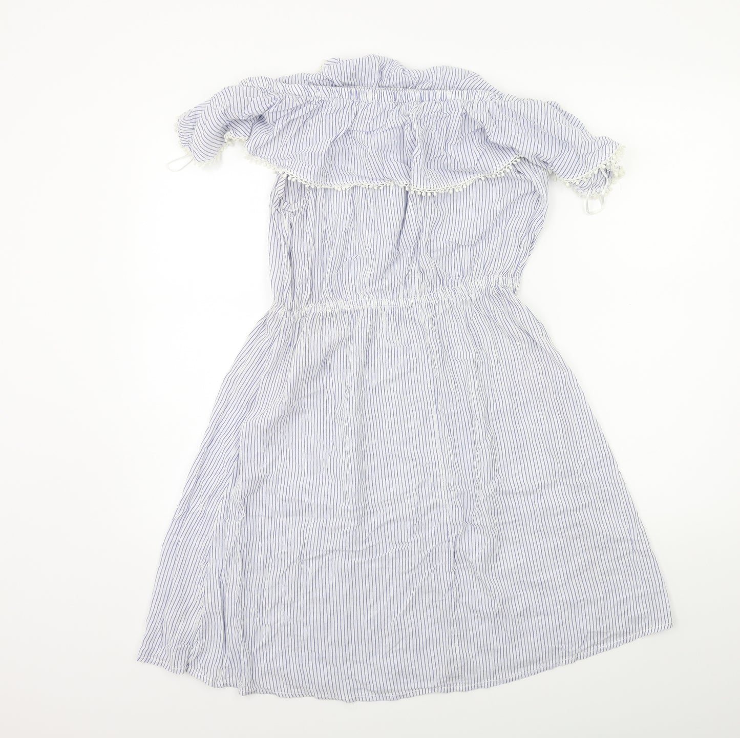 H&M Womens Blue Striped  Shift  Size 6