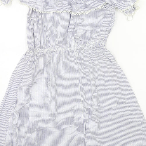 H&M Womens Blue Striped  Shift  Size 6