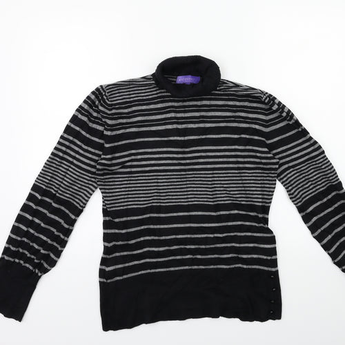 Autonomy Womens Green Striped Knit Pullover Jumper Size 12