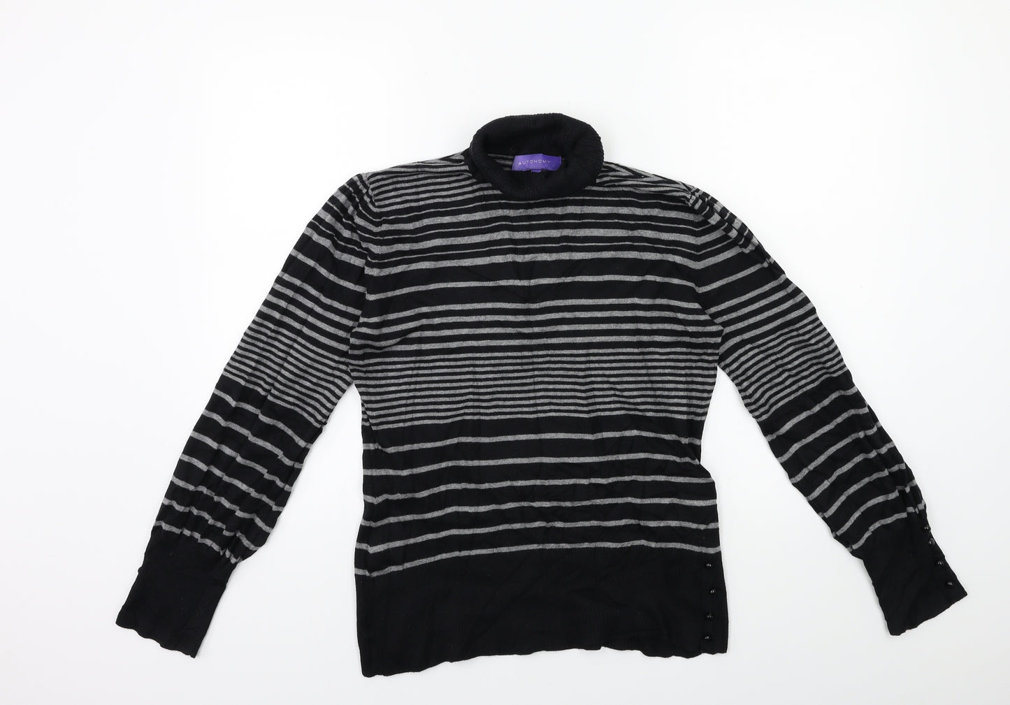 Autonomy Womens Green Striped Knit Pullover Jumper Size 12