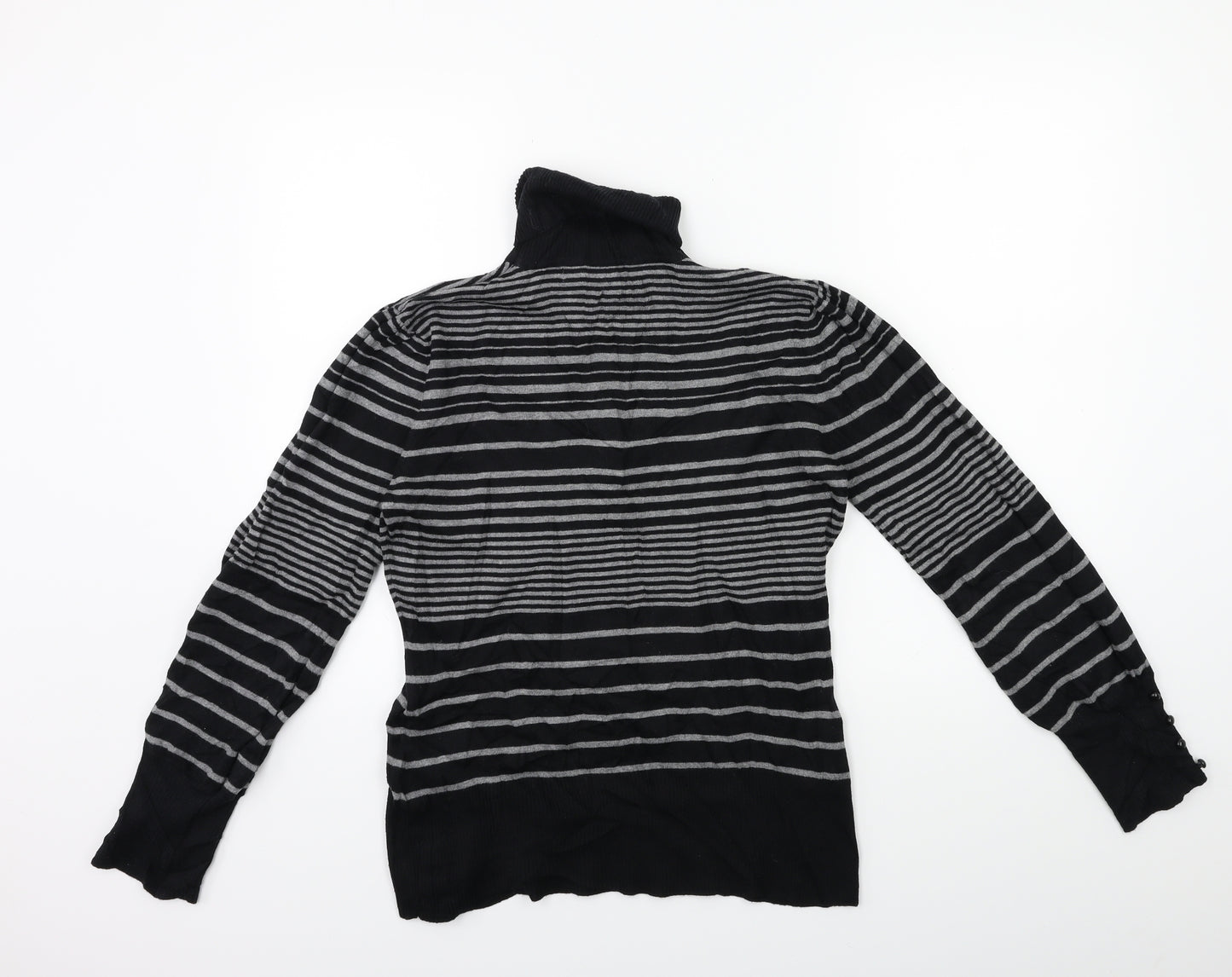 Autonomy Womens Green Striped Knit Pullover Jumper Size 12
