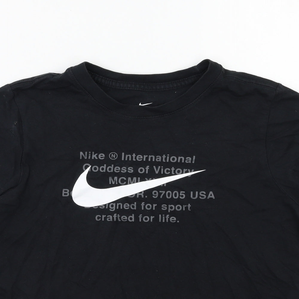 Nike Boys Black   Basic T-Shirt Size 13 Years