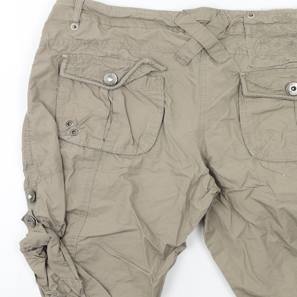 Papaya Womens Brown   Cargo Shorts Size 10