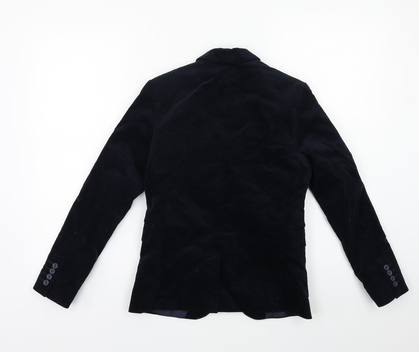 H&M Boys Blue  Velour Jacket Blazer Size 11-12 Years