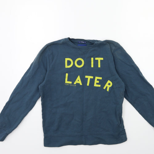 TOM TAILOR Boys Blue   Pullover Sweatshirt Size 12-13 Years