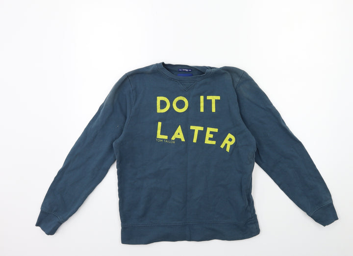 TOM TAILOR Boys Blue Pullover Sweatshirt Size 12-13 Years