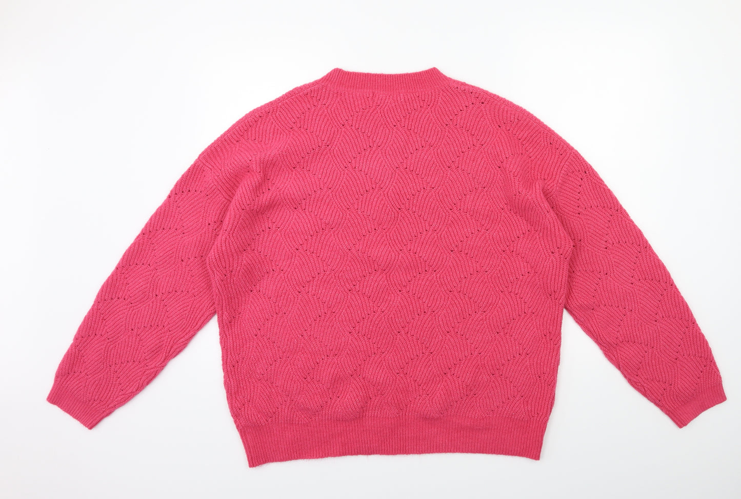 F&F Womens Pink  Knit Pullover Jumper Size 18