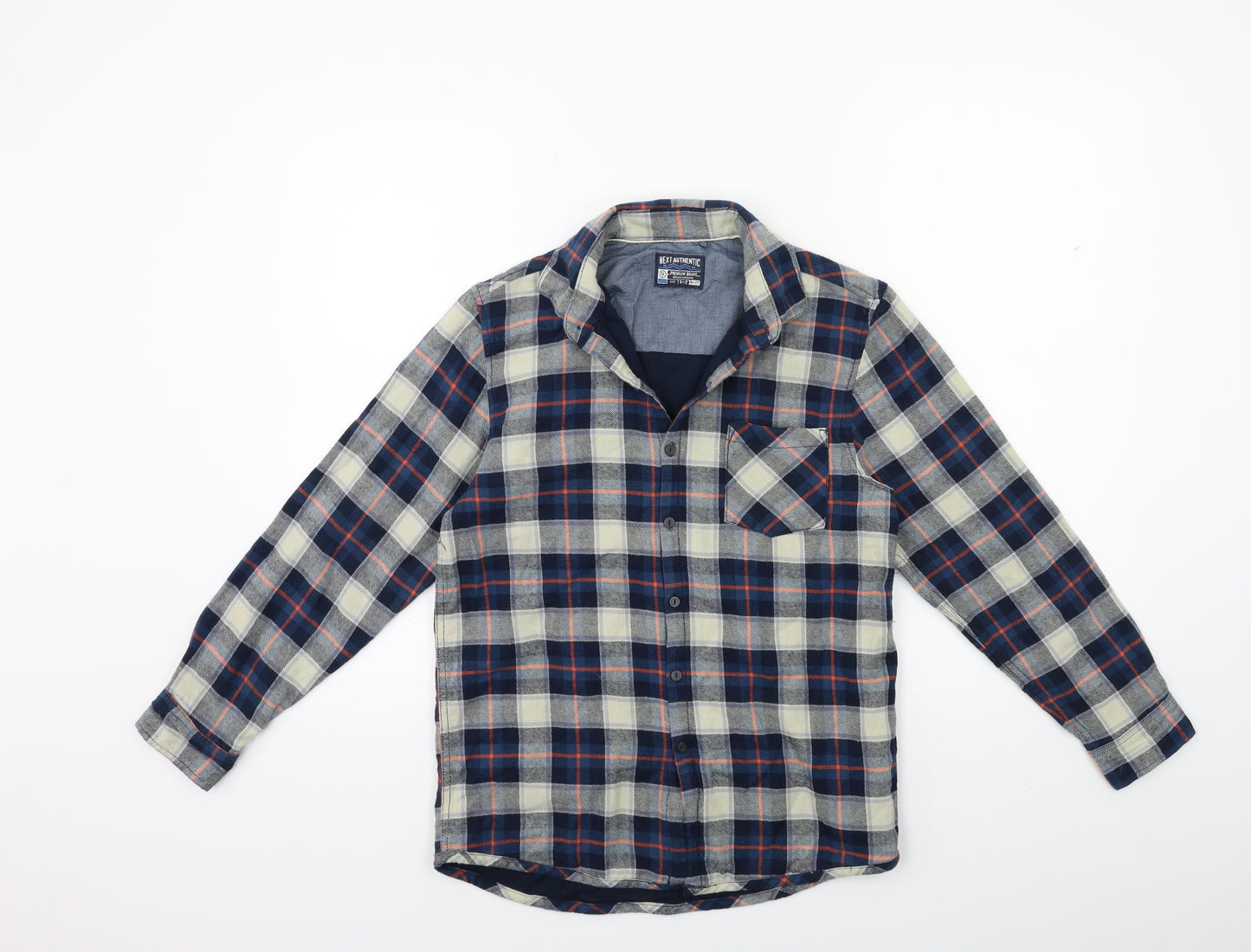NEXT Boys Blue Check  Basic Button-Up Size 11 Years