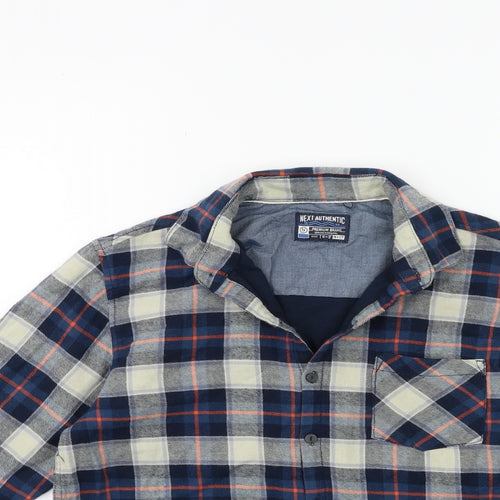NEXT Boys Blue Check  Basic Button-Up Size 11 Years
