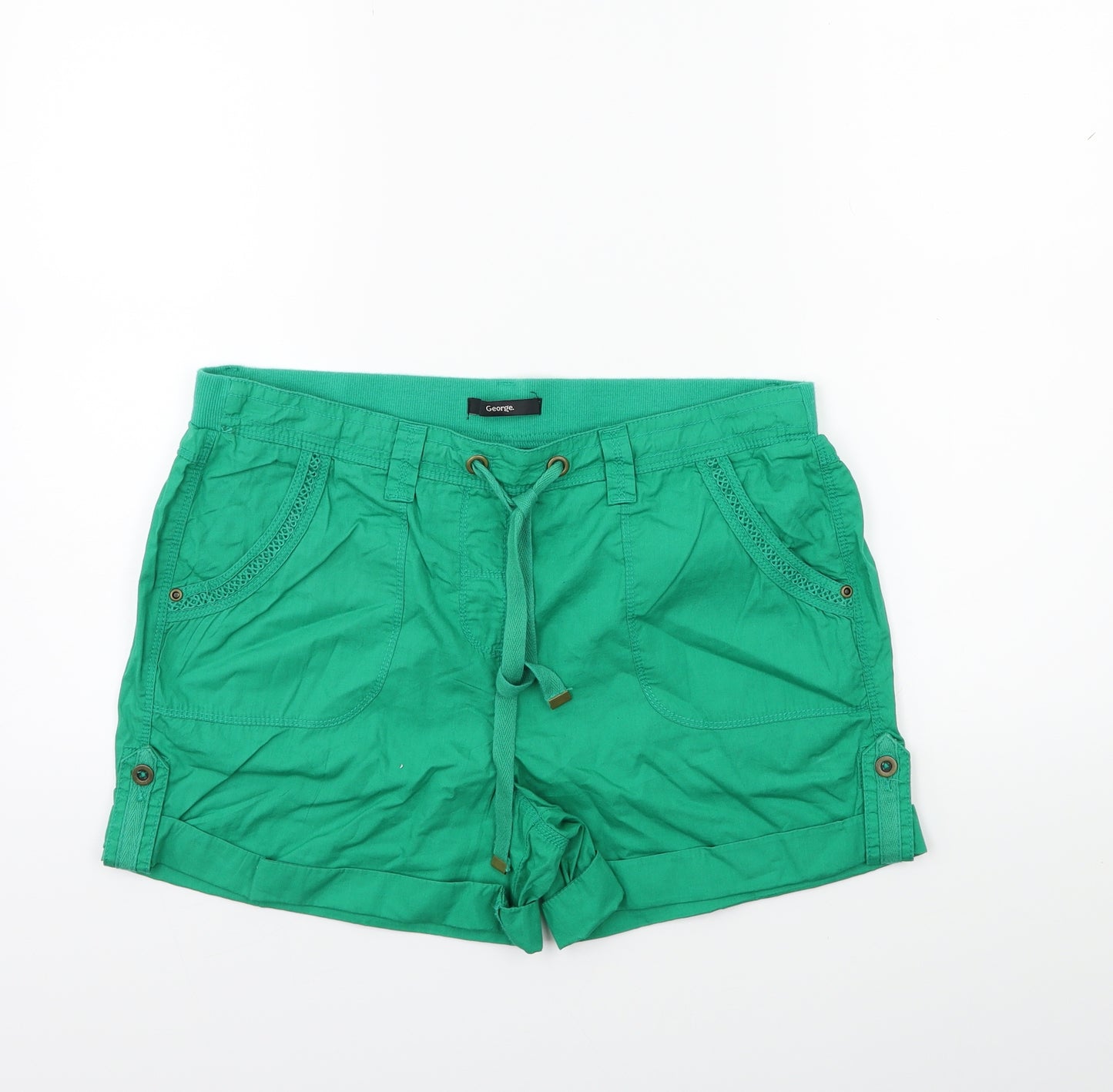 George Womens Green   Cargo Shorts Size 12