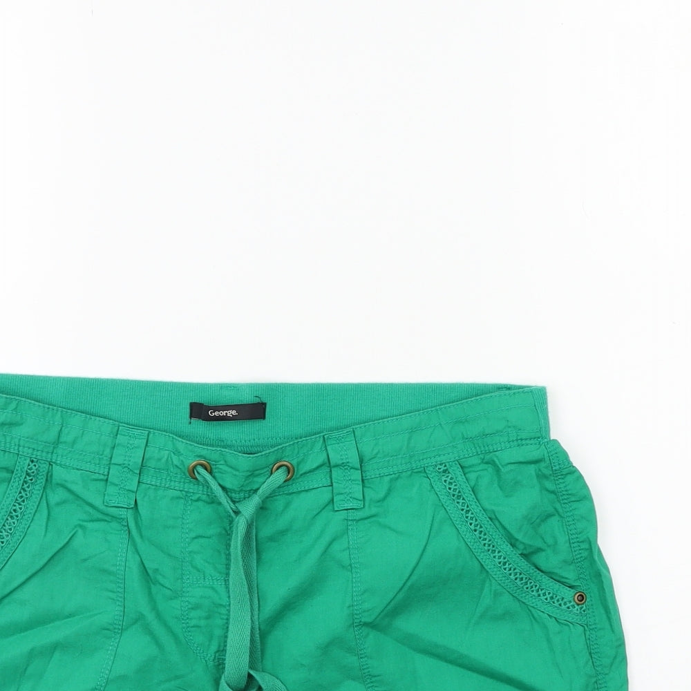 George Womens Green   Cargo Shorts Size 12
