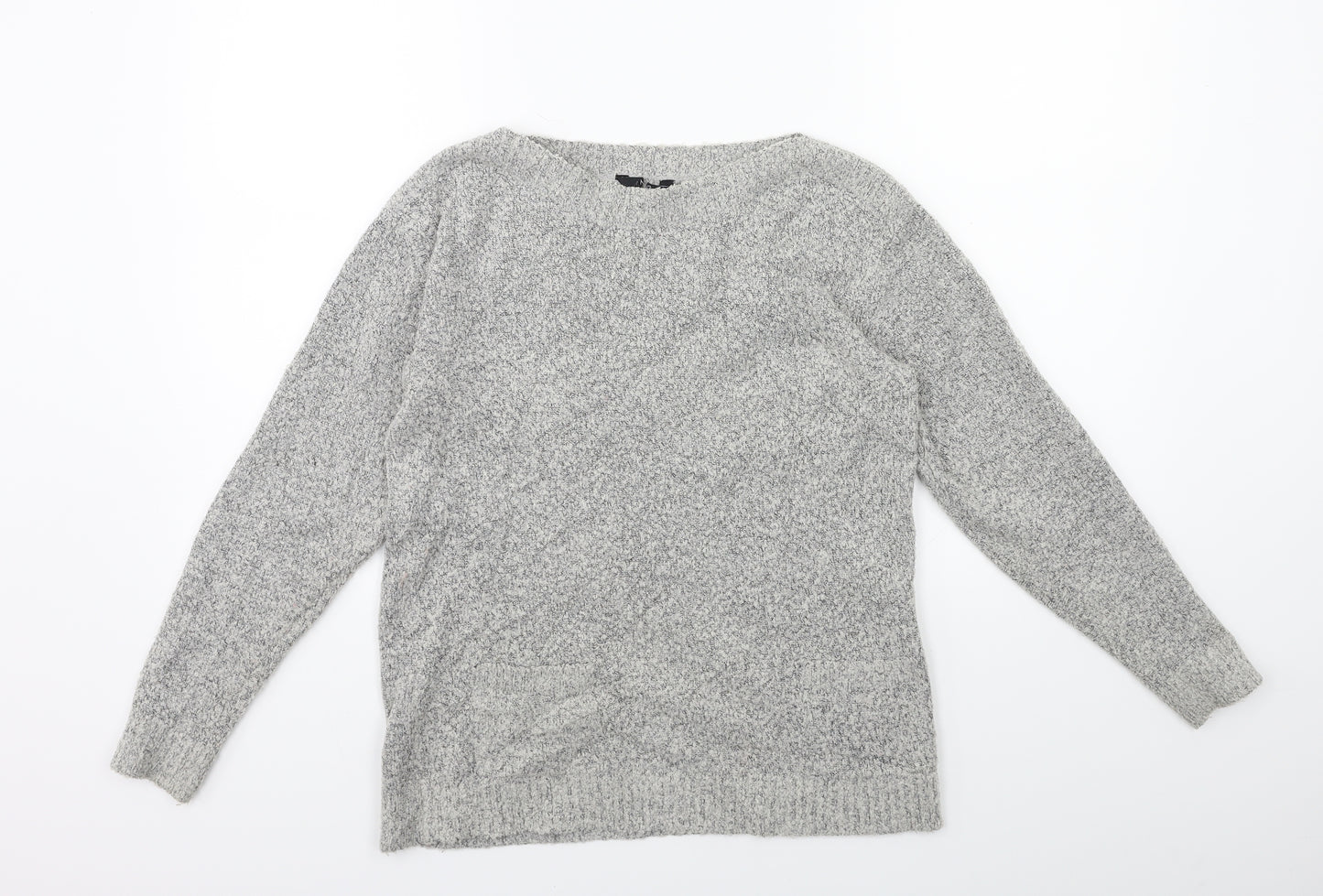 M&Co Womens Grey  Knit Pullover Jumper Size 12