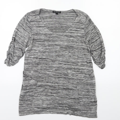 For Cynthia Womens Grey   Basic T-Shirt Size L