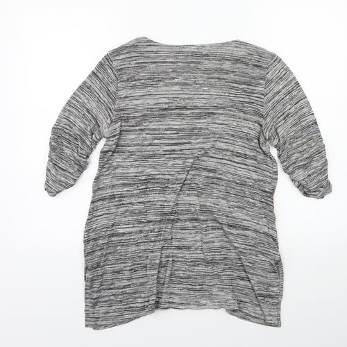 For Cynthia Womens Grey   Basic T-Shirt Size L