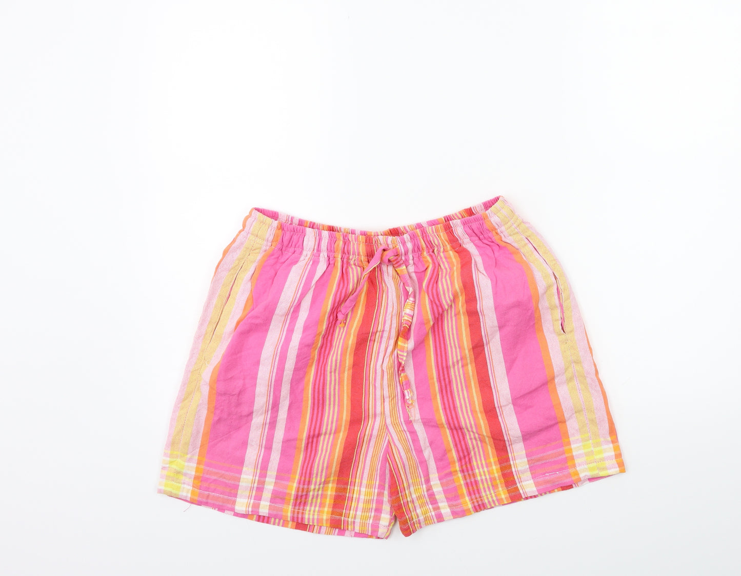 Preworn Womens Pink Striped  Cut-Off Shorts Size 28 in