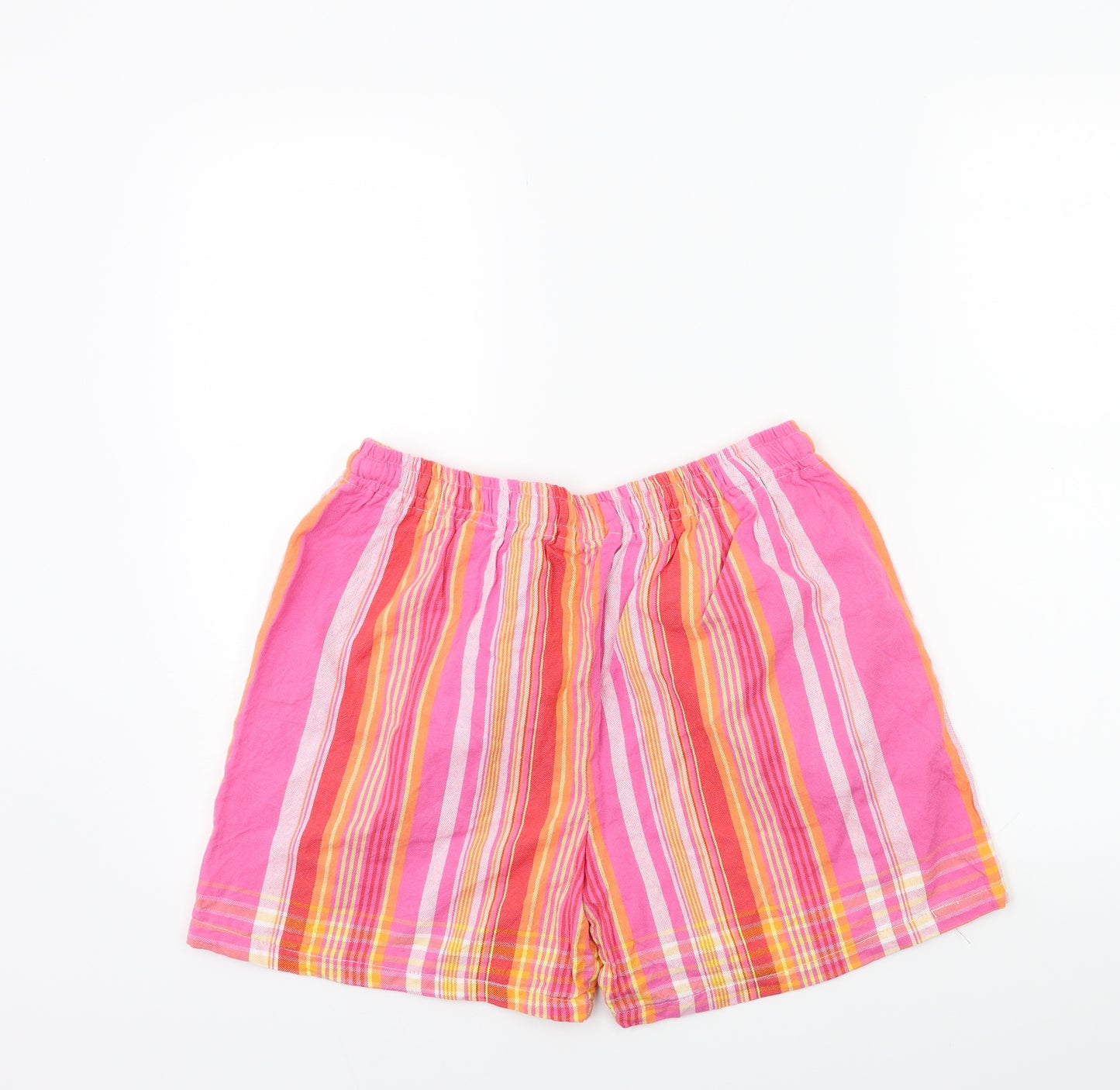 Preworn Womens Pink Striped  Cut-Off Shorts Size 28 in