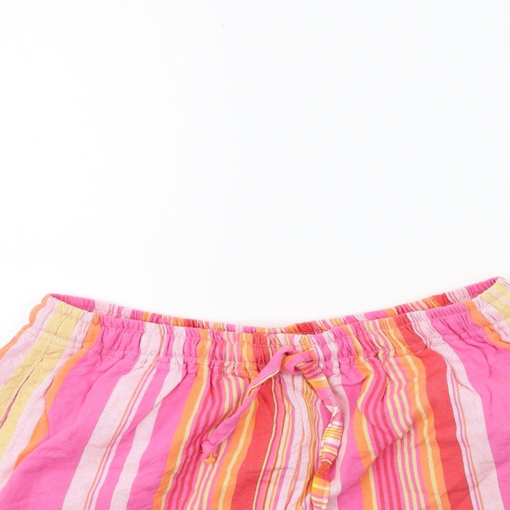 Preworn Womens Pink Striped  Cut-Off Shorts Size 28 in