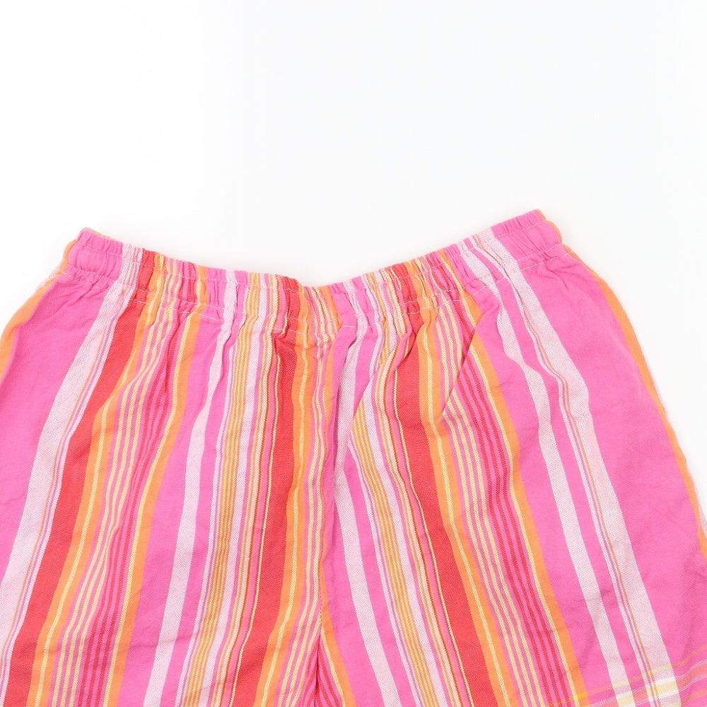 Preworn Womens Pink Striped  Cut-Off Shorts Size 28 in