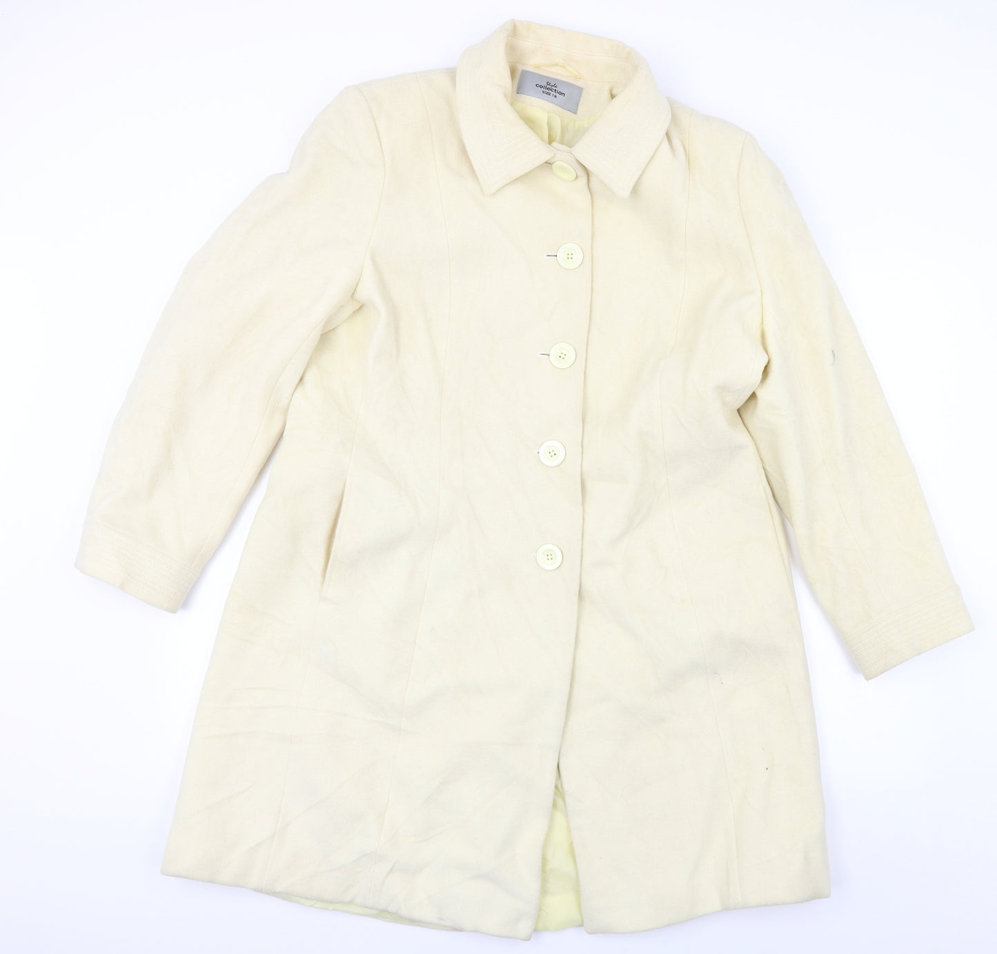 Style Collection  Womens Ivory   Jacket Coat Size 18