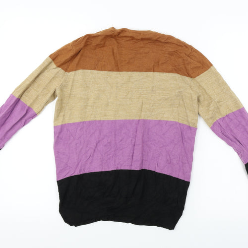 Marks and Spencer  Womens Beige Striped  Pullover Jumper Size 10