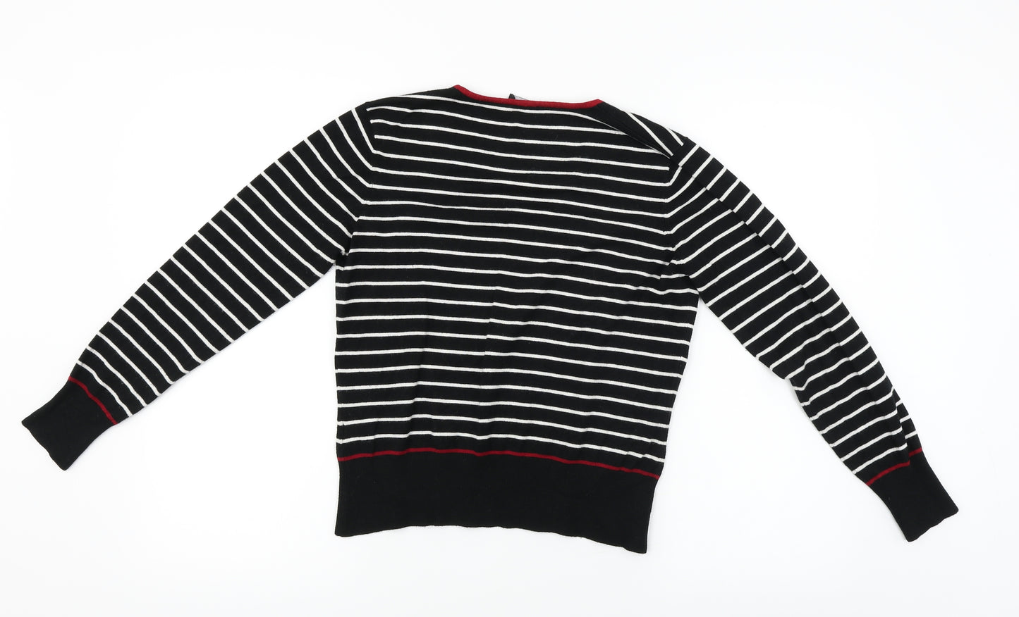 Debenhams  Womens Black Striped  Pullover Jumper Size L