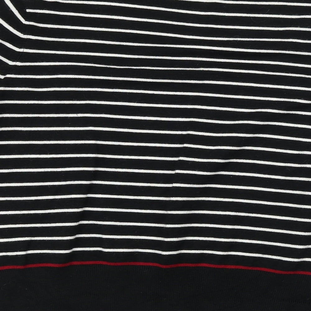 Debenhams  Womens Black Striped  Pullover Jumper Size L