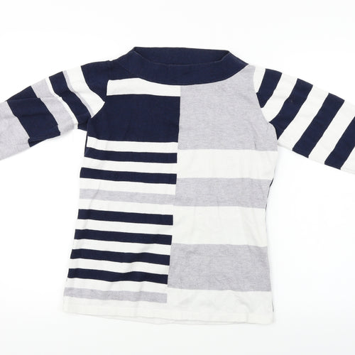 Bonmarché  Womens Blue Striped  Pullover Jumper Size XS