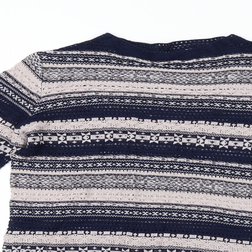 NEXT  Womens Blue Striped  Pullover Jumper Size 8