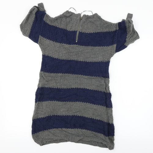 George  Womens Grey Striped  Bodycon  Size 8