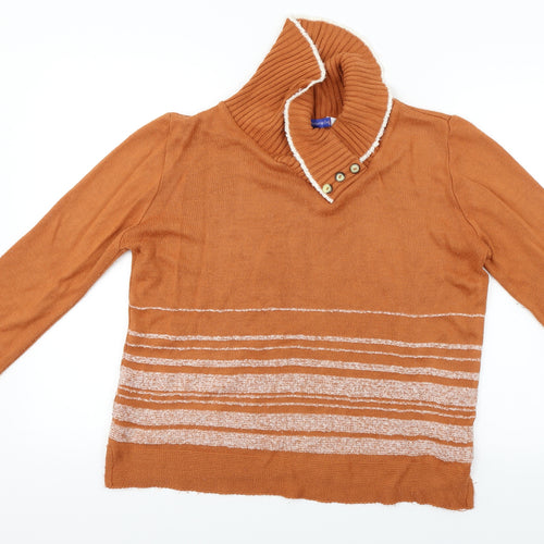 victoria eve Womens Orange   Pullover Jumper Size M
