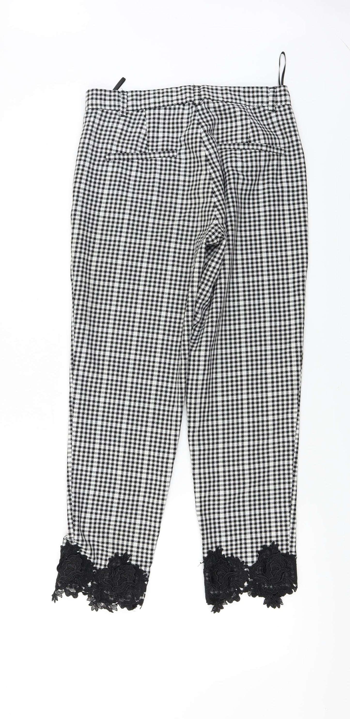 River Island  Womens White Check  Trousers  Size 8 L24 in