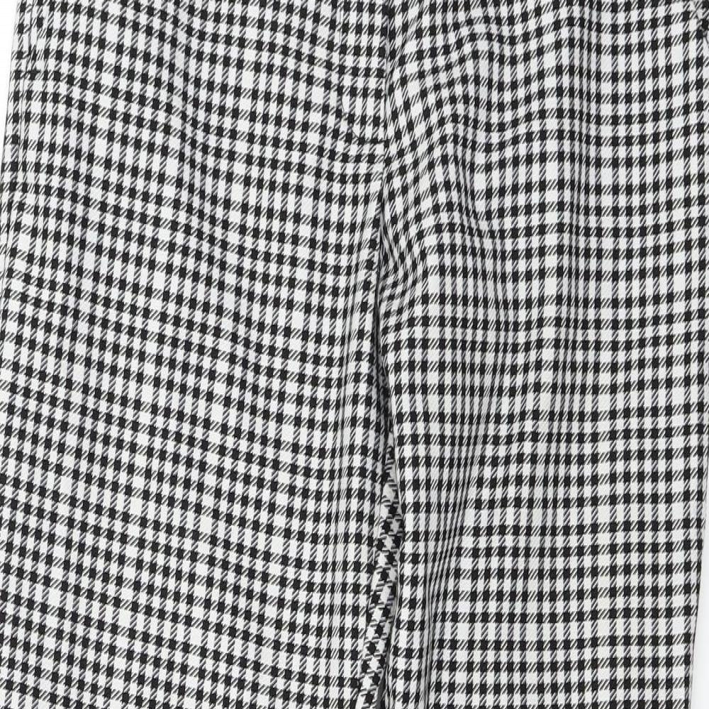 River Island  Womens White Check  Trousers  Size 8 L24 in