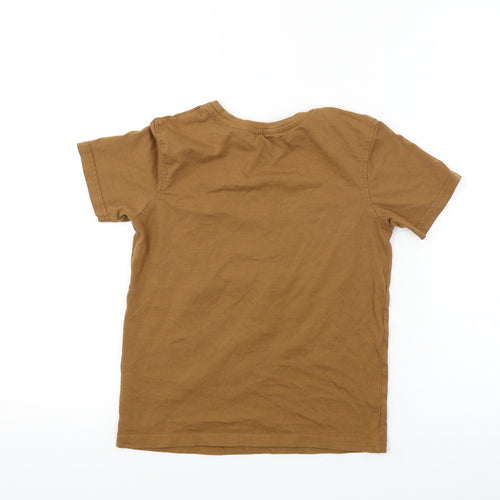 George  Boys Brown   Basic T-Shirt Size 8-9 Years
