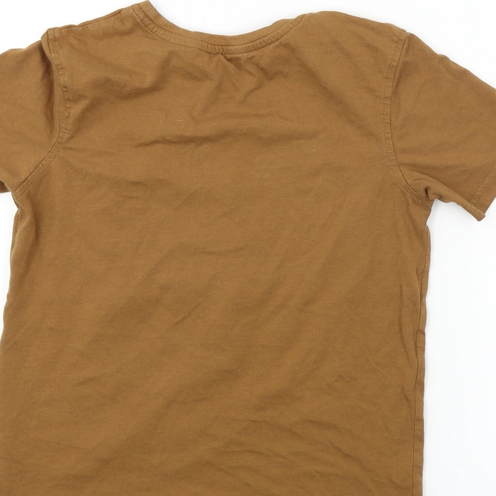 George  Boys Brown   Basic T-Shirt Size 8-9 Years