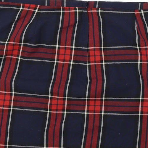 New Look  Womens Blue Check  A-Line Skirt Size 16