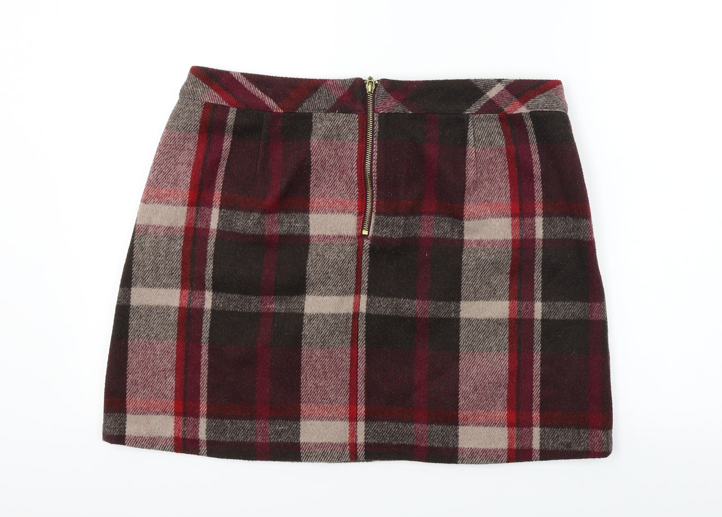 George  Womens Purple Check  A-Line Skirt Size 36 in