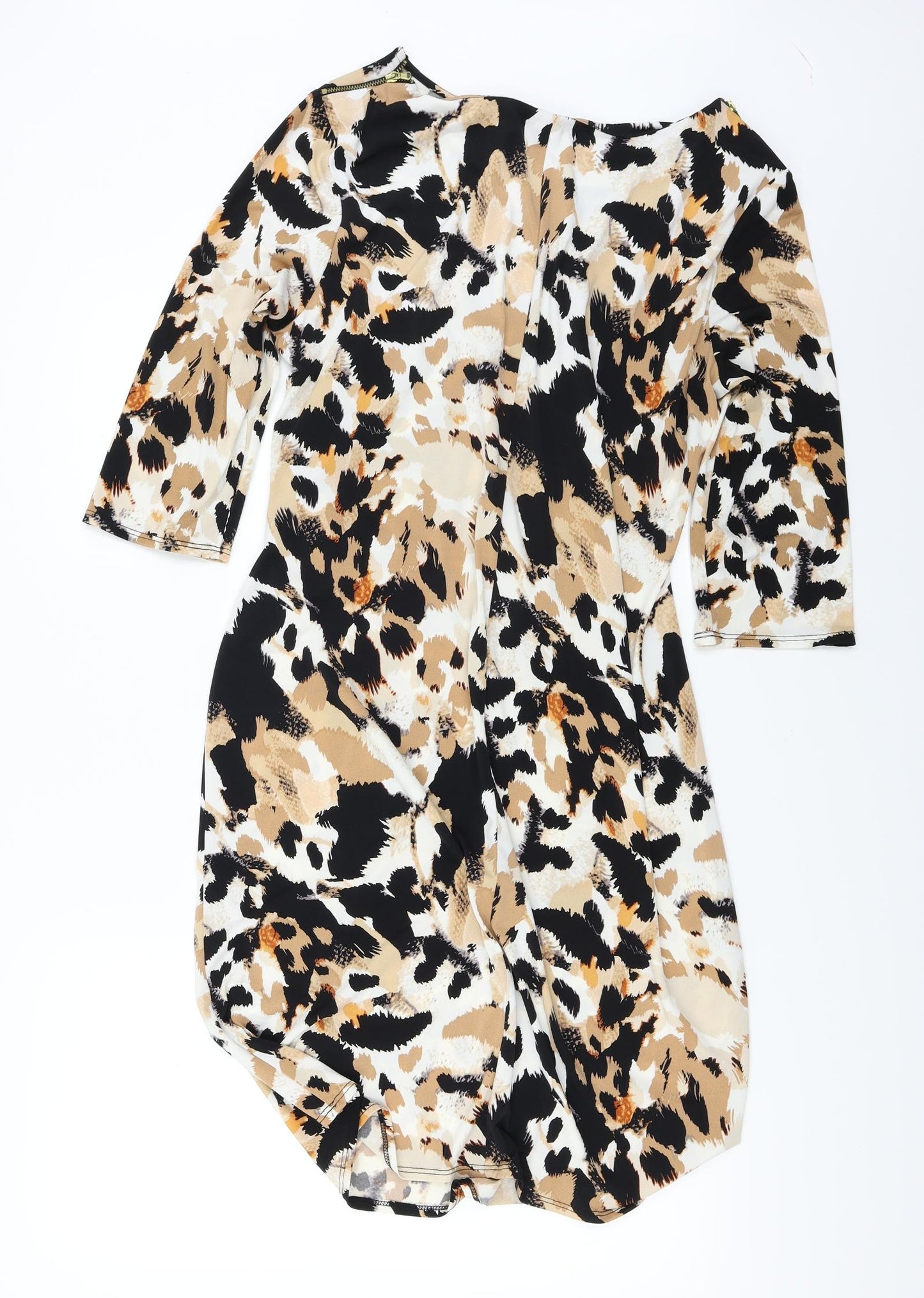 Wallis  Womens Beige Animal Print  A-Line  Size 16