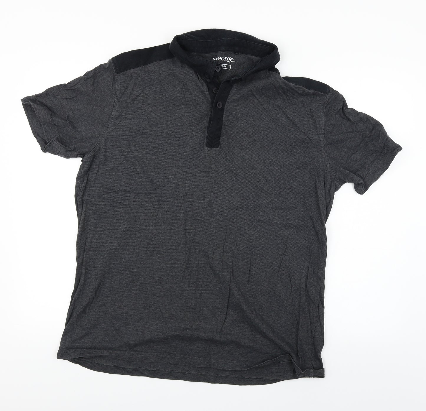 George  Mens Black    Polo Size L