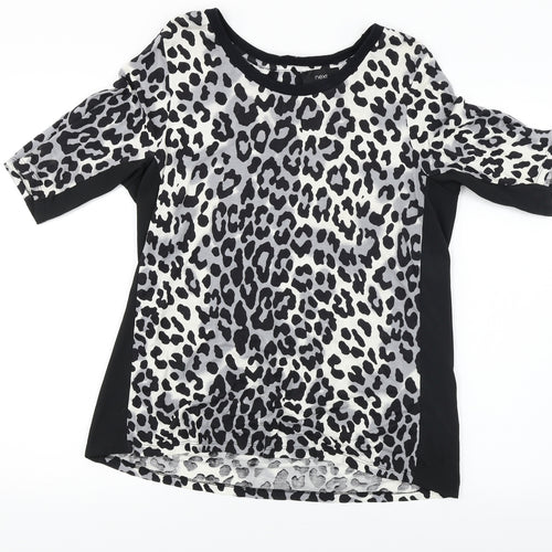 NEXT  Womens White Animal Print  Basic Blouse Size 16